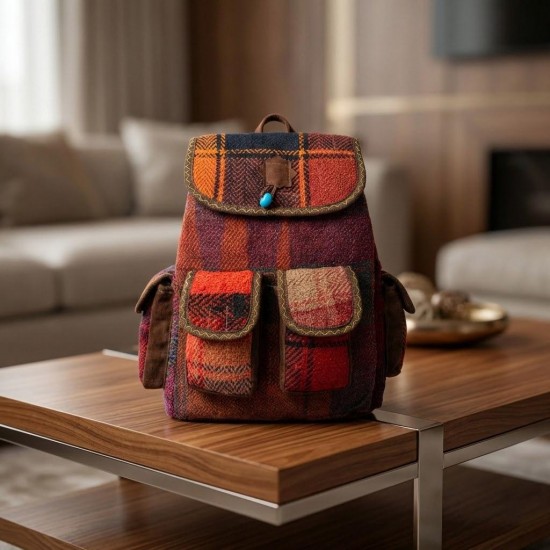 Kilim Backpack, Boho Ethnic Hippie Festival Backpack, Colorful Vintage Bag