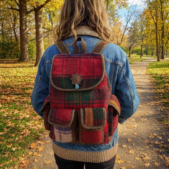 Kilim Backpack, Boho Ethnic Hippie Festival Backpack, Colorful Vintage Bag
