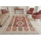 Orange & Beige Anatolian Kilim Rug – Vintage Bohemian Reversible Area Rug by Motifium