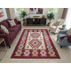 Red & Beige Anatolian Kilim Rug – Vintage Bohemian Reversible Area Rug by Motifium