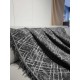 Black & White Reversible Sofa Cover – Modern Geometric Pattern Decorative Throw Blanket